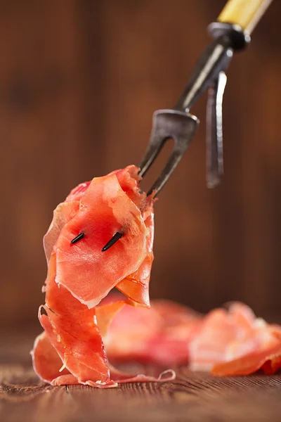 Serrano jamon Cured Meat — Stock Photo, Image