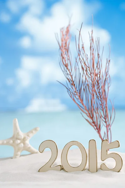 2015 letters with starfish Stock Picture