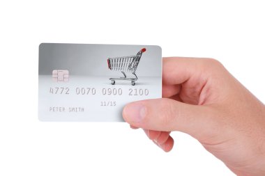 Payment with credit card clipart