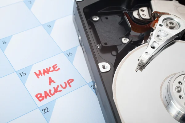 Crea un promemoria di backup — Foto Stock