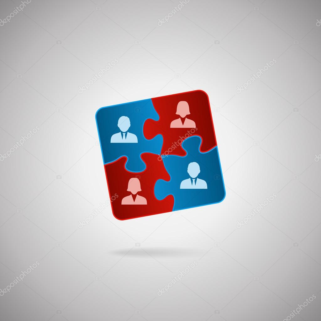 Business team, human resources cooperation, connection and unity concepts. Good team fit together like puzzle pieces.