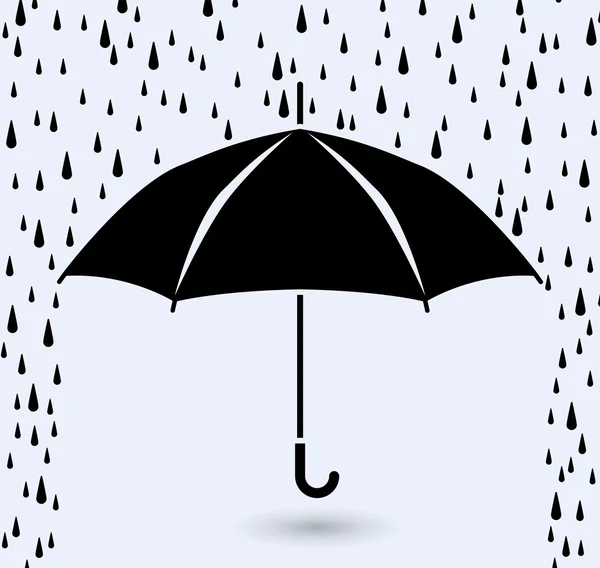 Vector symbol of umbrella protection from rain drops — Stock Vector ...