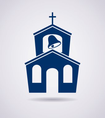 vector symbol or icon of church building