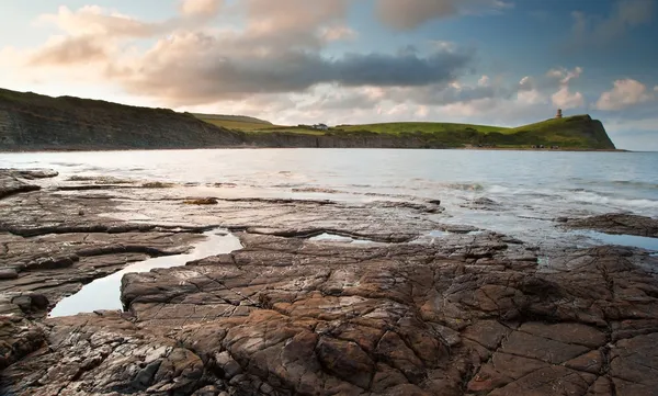 ドーセット英国 kimmeridge ベイ日の出風景 — ストック写真