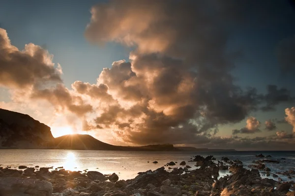 Sunrise ocean landscape Mupe Bay Jurassic Coast Inghilterra — Foto Stock