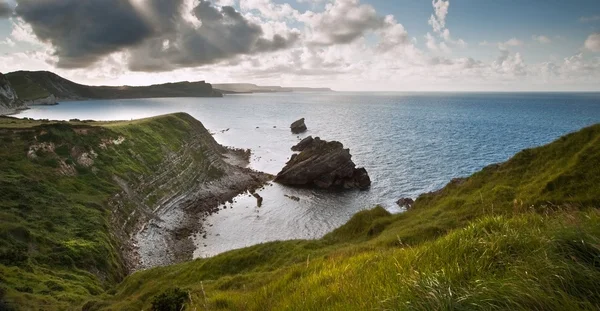 Sunrise ocean landscape Mupe Bay Jurassic Coast Inglaterra — Fotografia de Stock