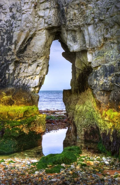 Yaşlı kayalar harry jurassic coast unesco dorset İngiltere'de düşük tide at — Stok fotoğraf