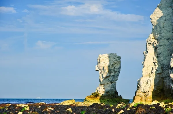 Old Harry Rocks Jurassic Coast UNESCO Dorset Inghilterra con bassa marea — Foto Stock