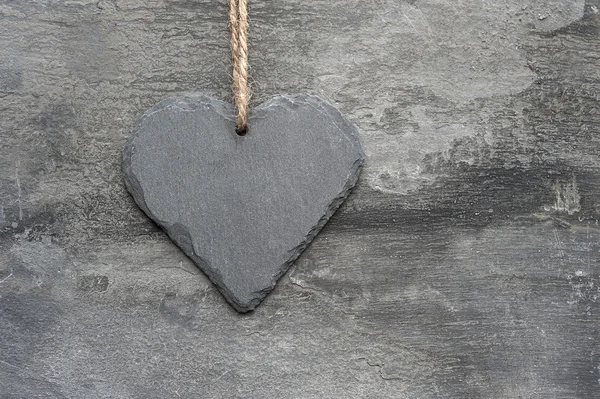 Dia dos Namorados coração de amor no fundo estilo rústico — Fotografia de Stock