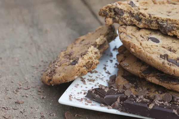 Крупним планом запечене печиво з шоколадними чіпсами — стокове фото