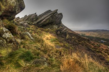 peak district Milli Parkı ramshaw taşları