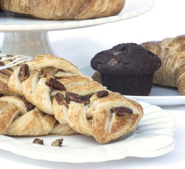 Continental Kahvaltı Tablo ayarı hamur işleri ve pastalar