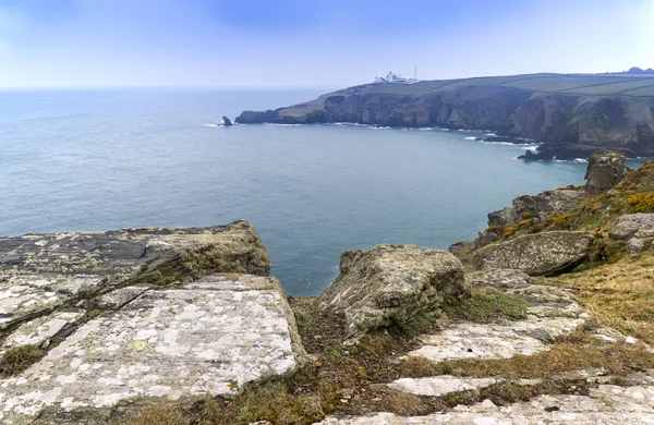 Lizard Point and lighthouse, the most Southerly point in Britain — Stock Photo, Image