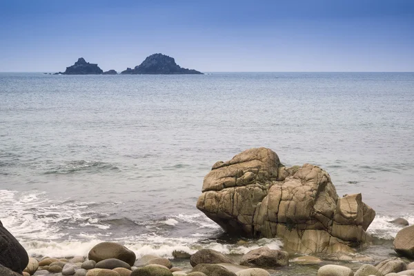 Beautiful landscape of Porth Nanven beach Cornwall England — Stock Photo, Image