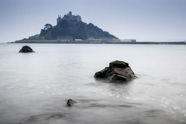 St Michael's Mount Bay Marazion długich ekspozycji krajobraz podczas zmierzchu Anglia — Zdjęcie stockowe