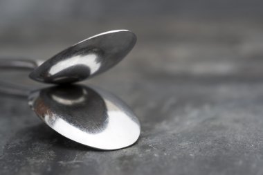 çatal bıçak kaşık rustik arka plan görüntüsünü makro