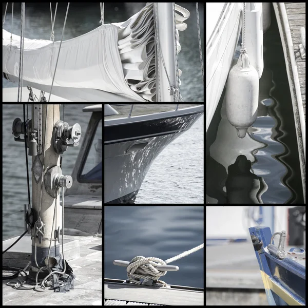 Retro look colecție de yacht sailboat detalii — Fotografie, imagine de stoc