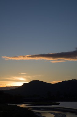 güzel silueti manzaralı porthmadog cob karşı gelen