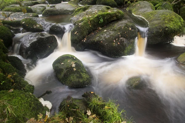 Landschaft becky Falls Wasserfall im Dartmoor Nationalpark eng — Stockfoto