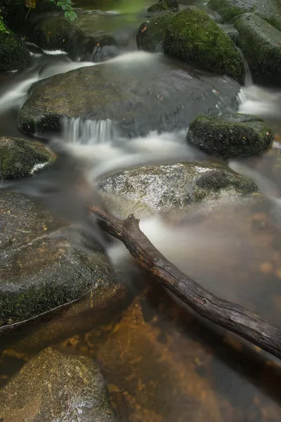 Paisaje de la cascada Becky Falls en el Parque Nacional Dartmoor Ing. —  Fotos de Stock