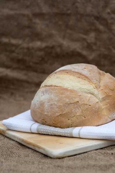 Nybakat franska smärta de campagne limpa bröd — Stockfoto