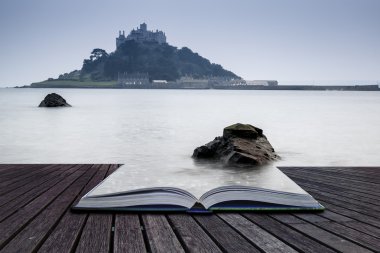 Yaratıcı kavramı sayfalar kitap St Michael'ın Mount Bay Marazion m
