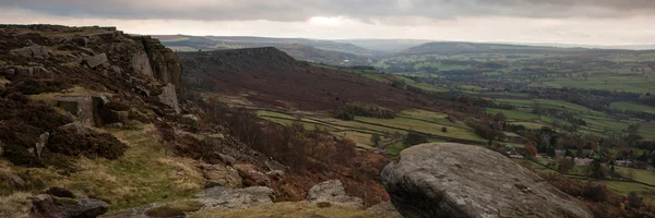 Panorama landschap peak district national park Engeland in de herfst — Stockfoto