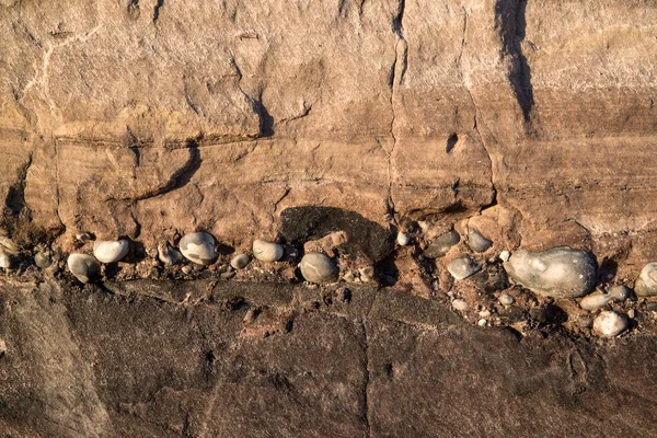 Jeolojik ayrıntılı görüntü Mezozoik rock peyzaj yakın çekim — Stok fotoğraf