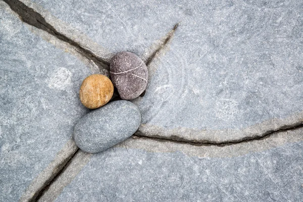 Macro immagine di ciottoli dettaglio su rocce spiaggia — Foto Stock