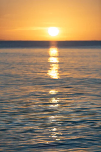 Stunning Sunrise Pentewan Sands Cornwall Vibrant Sky Long Exposure Ocean — Stock Photo, Image
