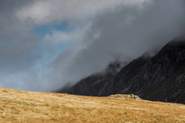 Epic Mountain Landscape Image Pen Ole Wen Snowdonia National Park — Stock Photo, Image