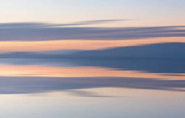 Záměrný Pohyb Fotoaparátu Obraz Živé Barevné Krajiny Západu Slunce — Stock fotografie