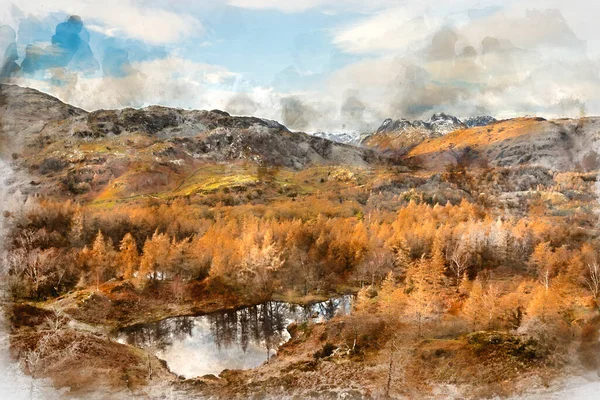 Epico Paesaggio Invernale Vista Immagine Holme Fell Nel Lake District — Foto Stock