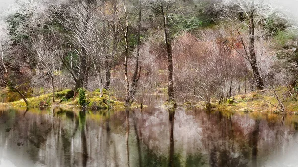 Skoçya Nın Glencoe Şehrinde Bir Kış Günü Torren Lochan Güzel — Stok fotoğraf