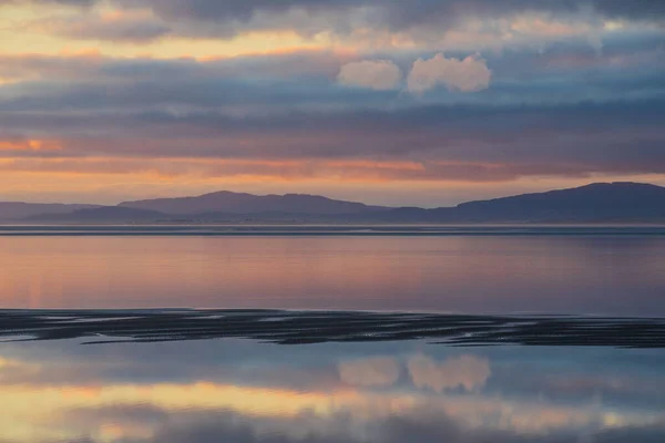 Epische Sonnenuntergangslandschaft Von Solway Firth Von Silloth Aus Während Eines — Stockfoto