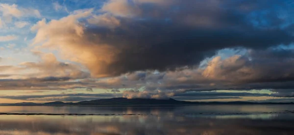Epische Sonnenuntergangslandschaft Von Solway Firth Von Silloth Aus Während Eines — Stockfoto