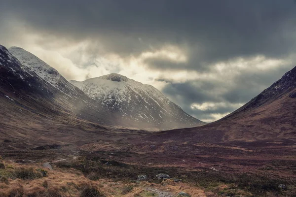 Image Paysage Hiver Épique Etive Mor Dans Les Highlands Écossais — Photo