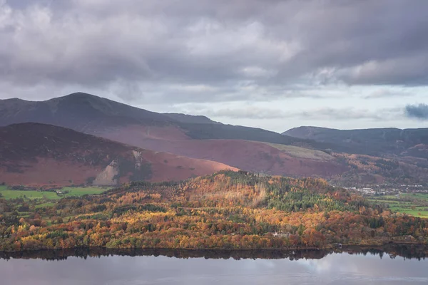 Epische Landschaft Herbst Ansicht Vom Walla Felsen Lake District Über — Stockfoto