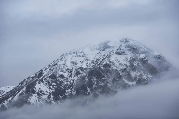 Beautiful Winter Landscape Image Peak Stob Dearg Buachaille Etive Mor — Foto Stock