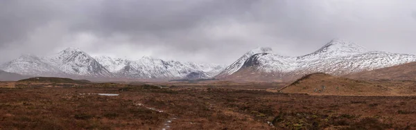 Skoç Skoçya Daki Kayıp Vadi Etive Mor Güzel Karamsar Kış — Stok fotoğraf