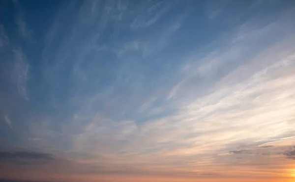 Beautiful Late Summer Sunrise Sunset Sky Beautiful Clouds Formations — Stockfoto