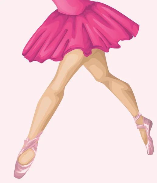 De dansende ballerina — Stockvector