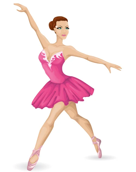 Vektor vacker ballerina illustration — Stock vektor