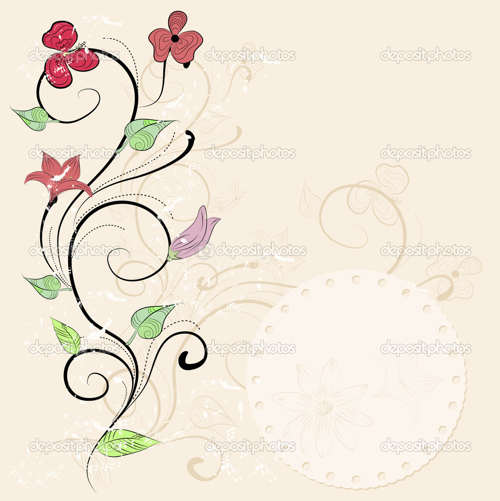 vintage floral card