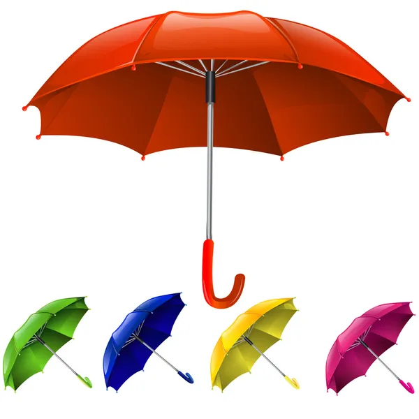 Umbrellas set — Stock Vector