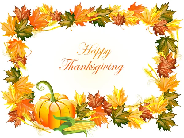 Vector illustration of thanksgiving day background — Stock Vector