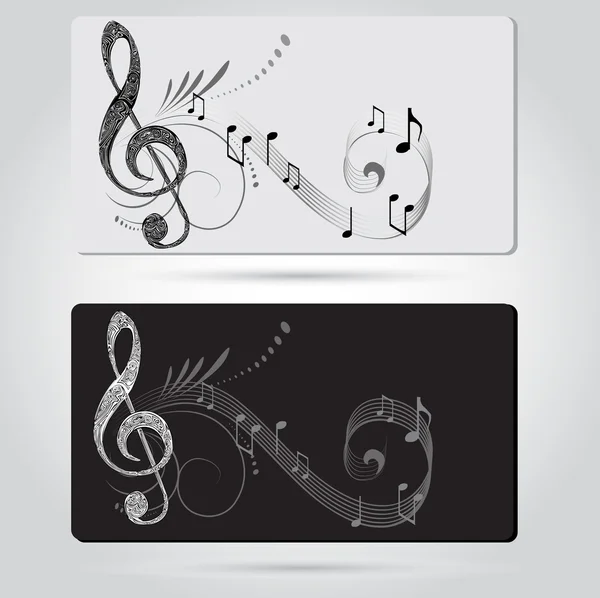 Modèles de cartes de musique — Image vectorielle