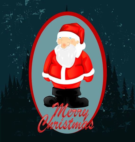 Carte de Noël avec le Père Noël — Image vectorielle