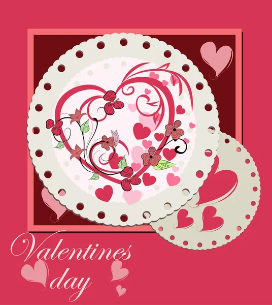 Diseño de tarjetas de San Valentín — Vector de stock