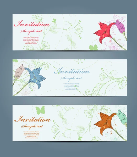 Floral banners — Stock Vector